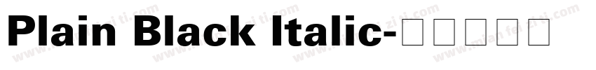 Plain Black Italic字体转换